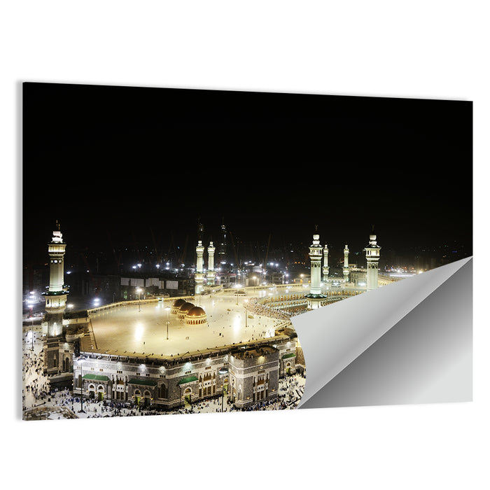Masjid Al-haram at Night Wall Art as a poster print