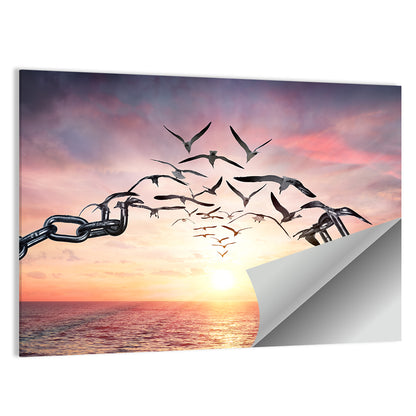 Breaking Chains at Sunset Wall Art