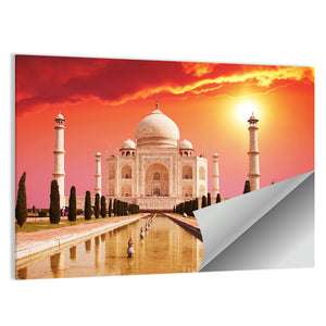 Taj Mahal On Sunrise Wall Art