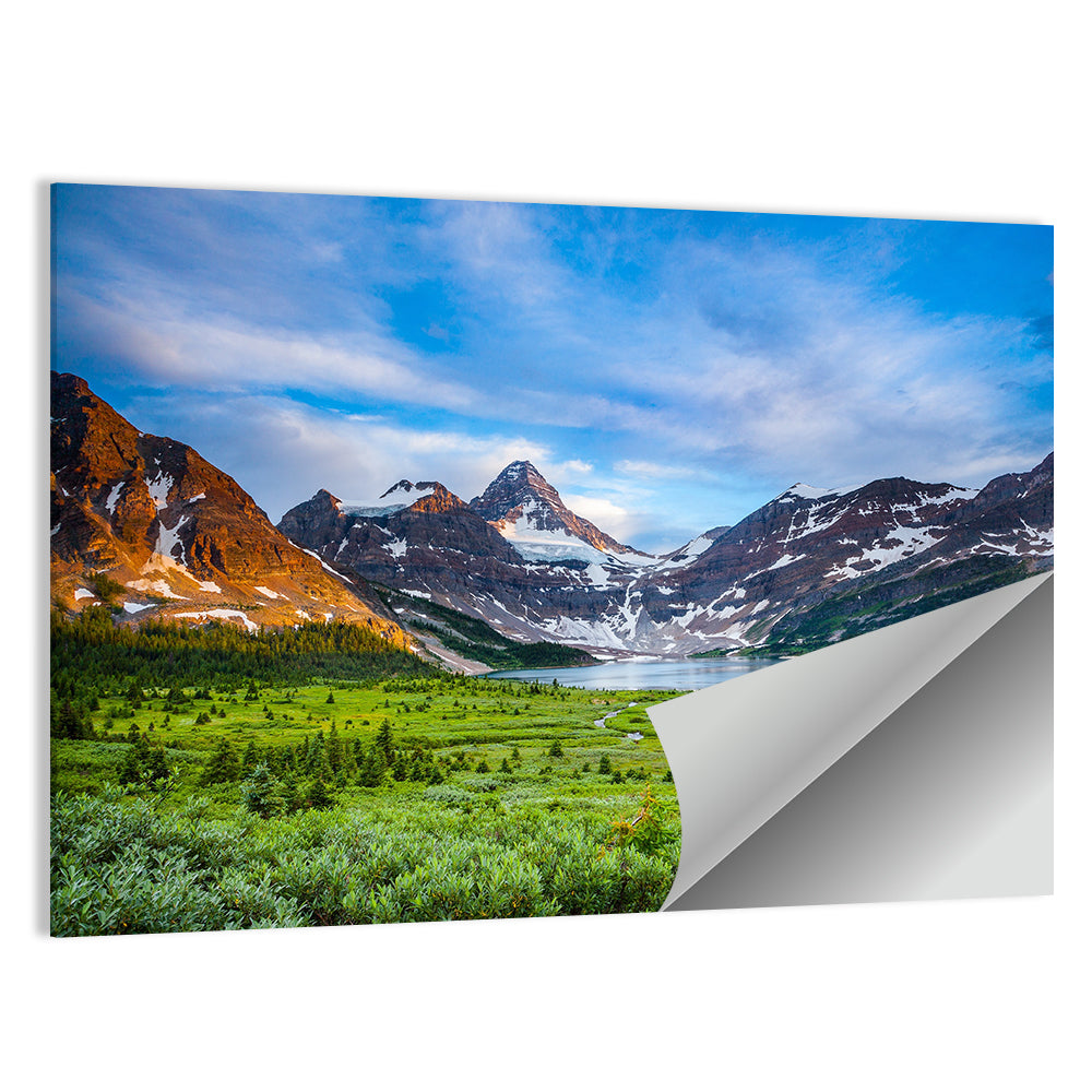 Mount Assiniboine Glacier and Magig Lake Wall Art