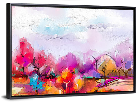 Impasto Meadow Landscape Wall Art