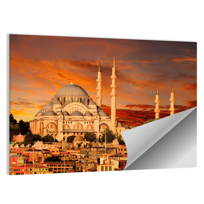 Suleymaniye Mosque at Dusk Wall Art