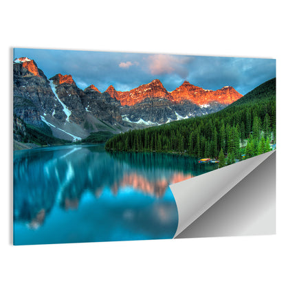 Moraine Lake at Golden Hour Wall Art