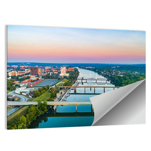 Savannah River Skyline In Augusta Wall Art