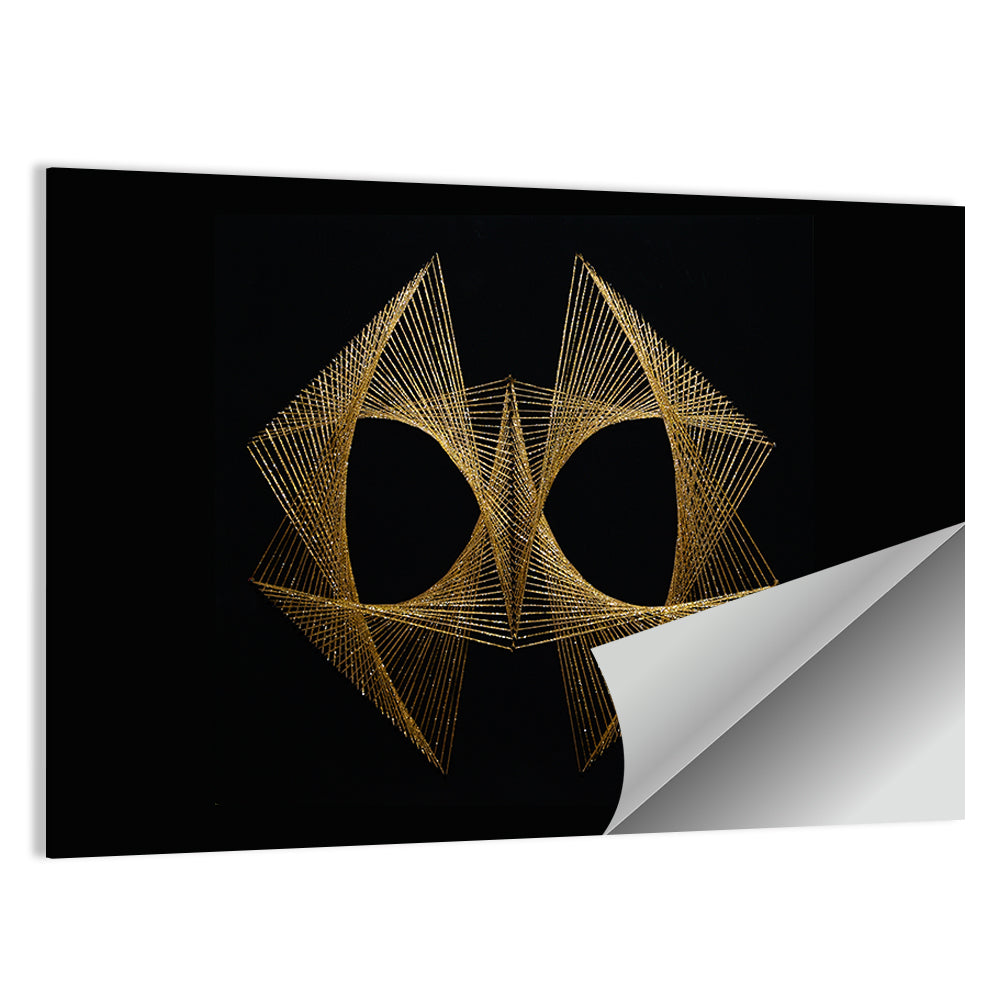 Antique Gold String Geometry Wall Art