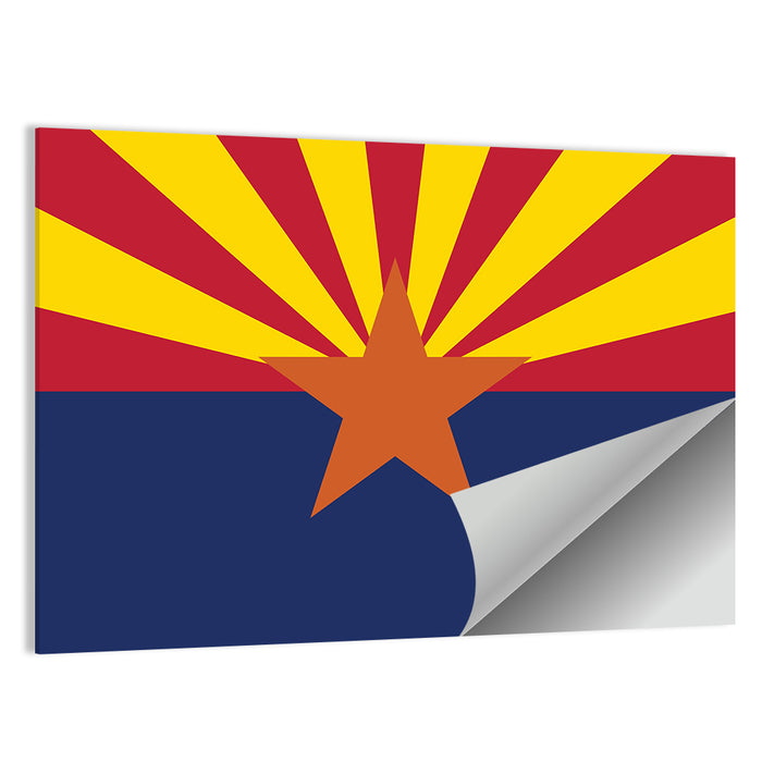 Arizona State Flag Graphic Wall Art as a poster print