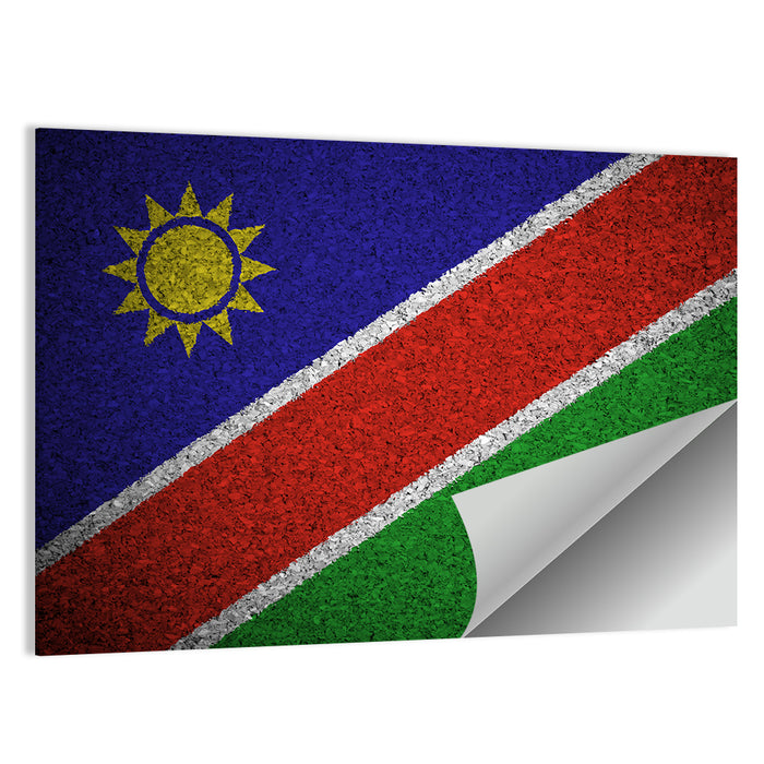 Namibian Flag Graphic Wall Art as a poster print