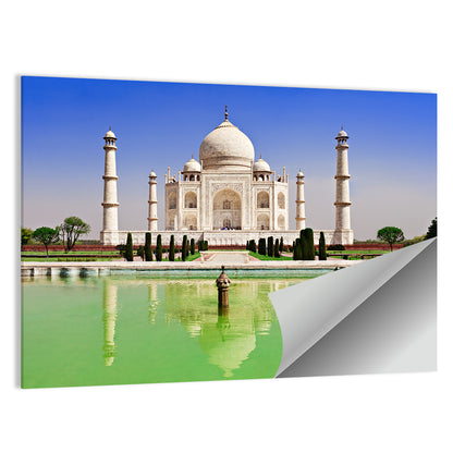 Taj Mahal Day Reflection Wall Art