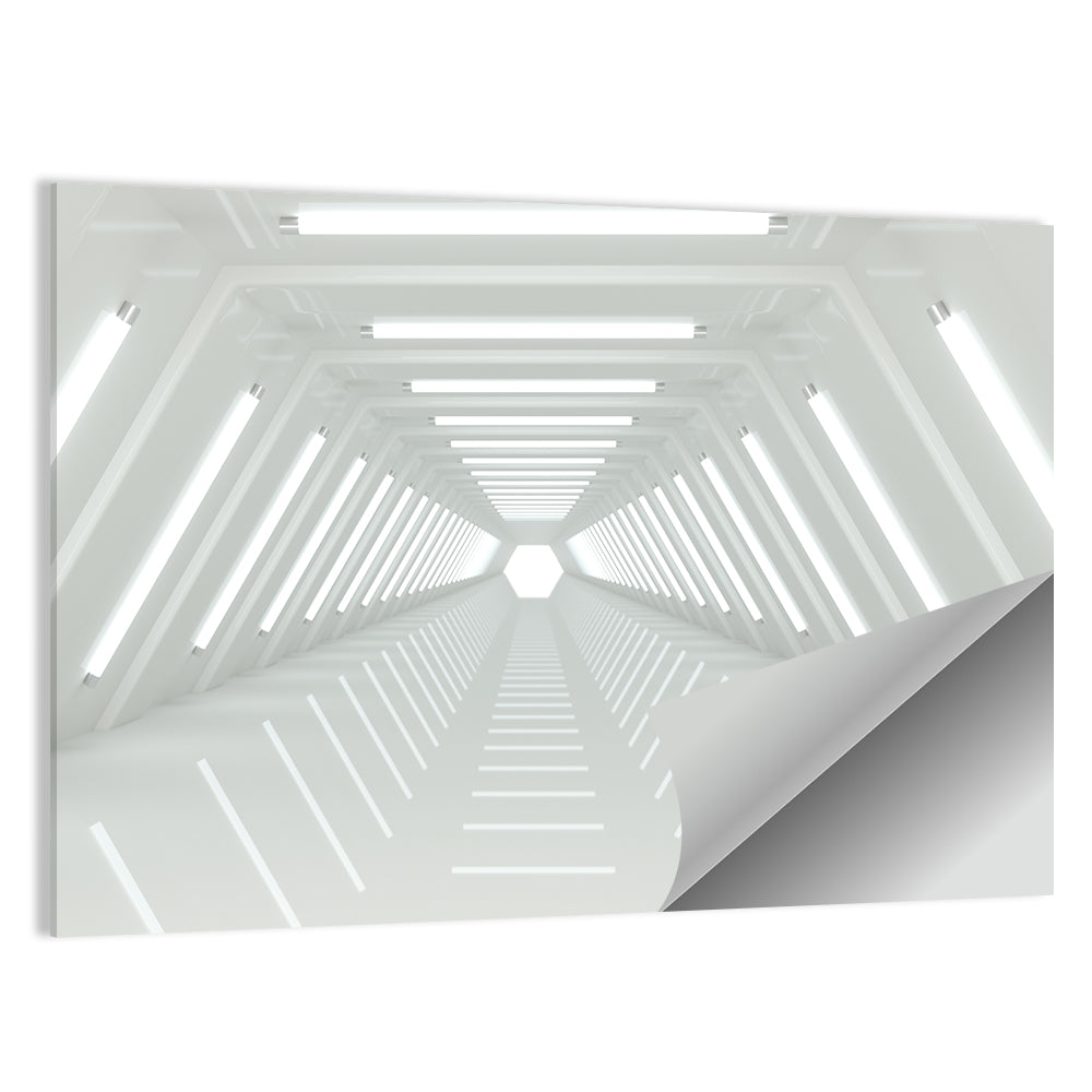 White Tunnel Wall Art