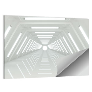 Isolated White Tunnel Wall Art