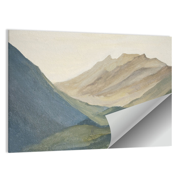 Dawn Over Layered Mountains Wall Art as a poster print