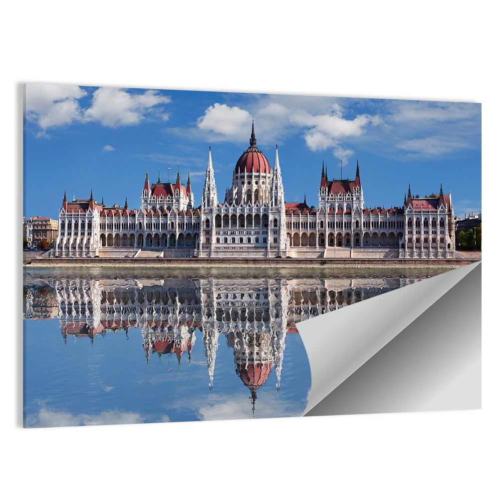 Hungarian Parliament Dome Reflection Wall Art