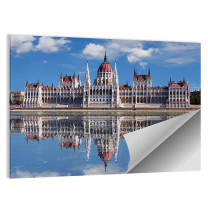 Hungarian Parliament Dome Reflection Wall Art