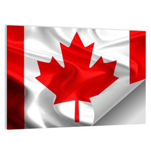 Waving Flag Of Canada Wall Art