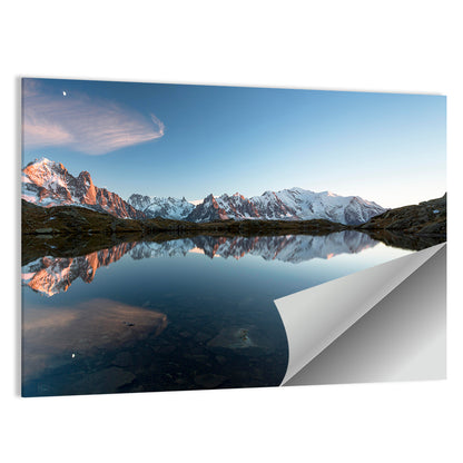 Lac de Chésserys With Mountains Of Chamonix Wall Art