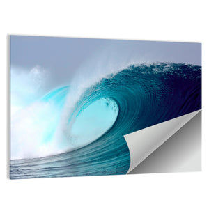 Blue Ocean Tropical Surfing Wave Wall Art