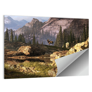 Elk In The Rocky Mountains Wall Art