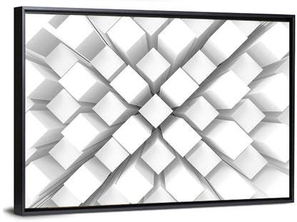 White Cube Grid Wall Art