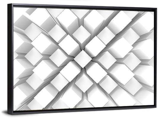 White Cube Grid Wall Art