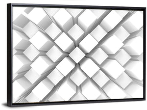 White Square Cube Box Bar Stack Wall Art