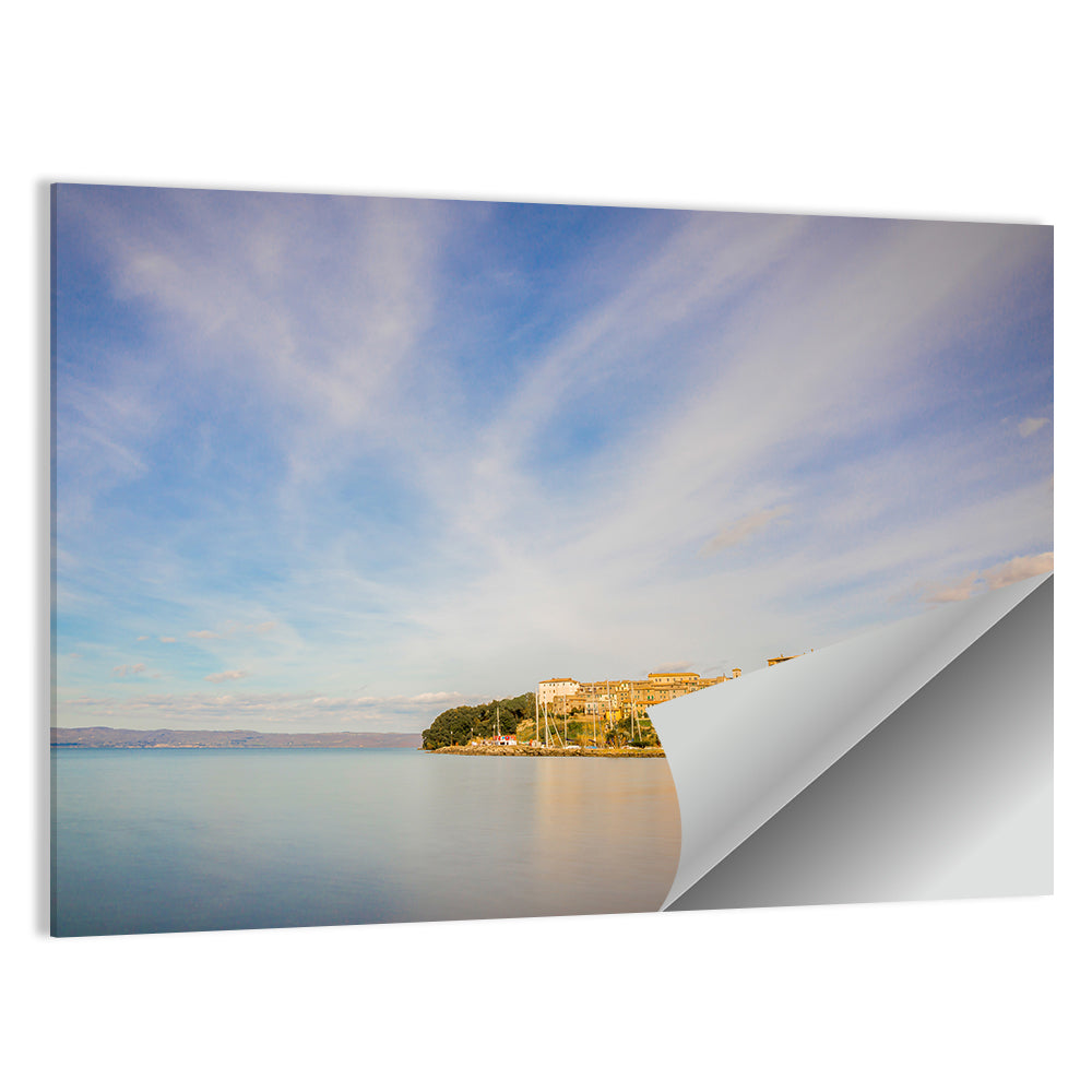 Bolsena Lakeside Harbor View Wall Art