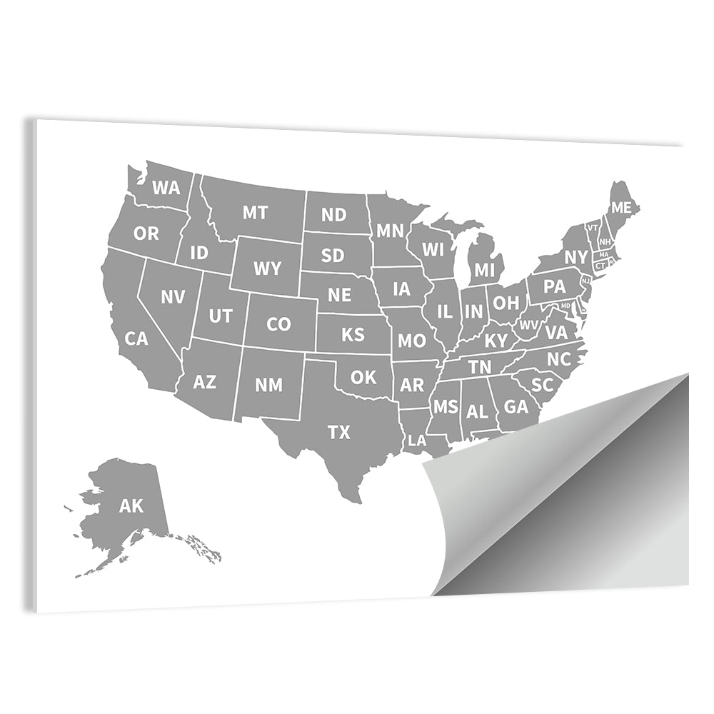 United States Map Wall Art