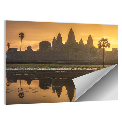 Angkor Wat Reflection at Sunrise Wall Art