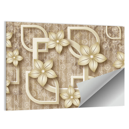 Layered 3d Floral Mural Wall Art