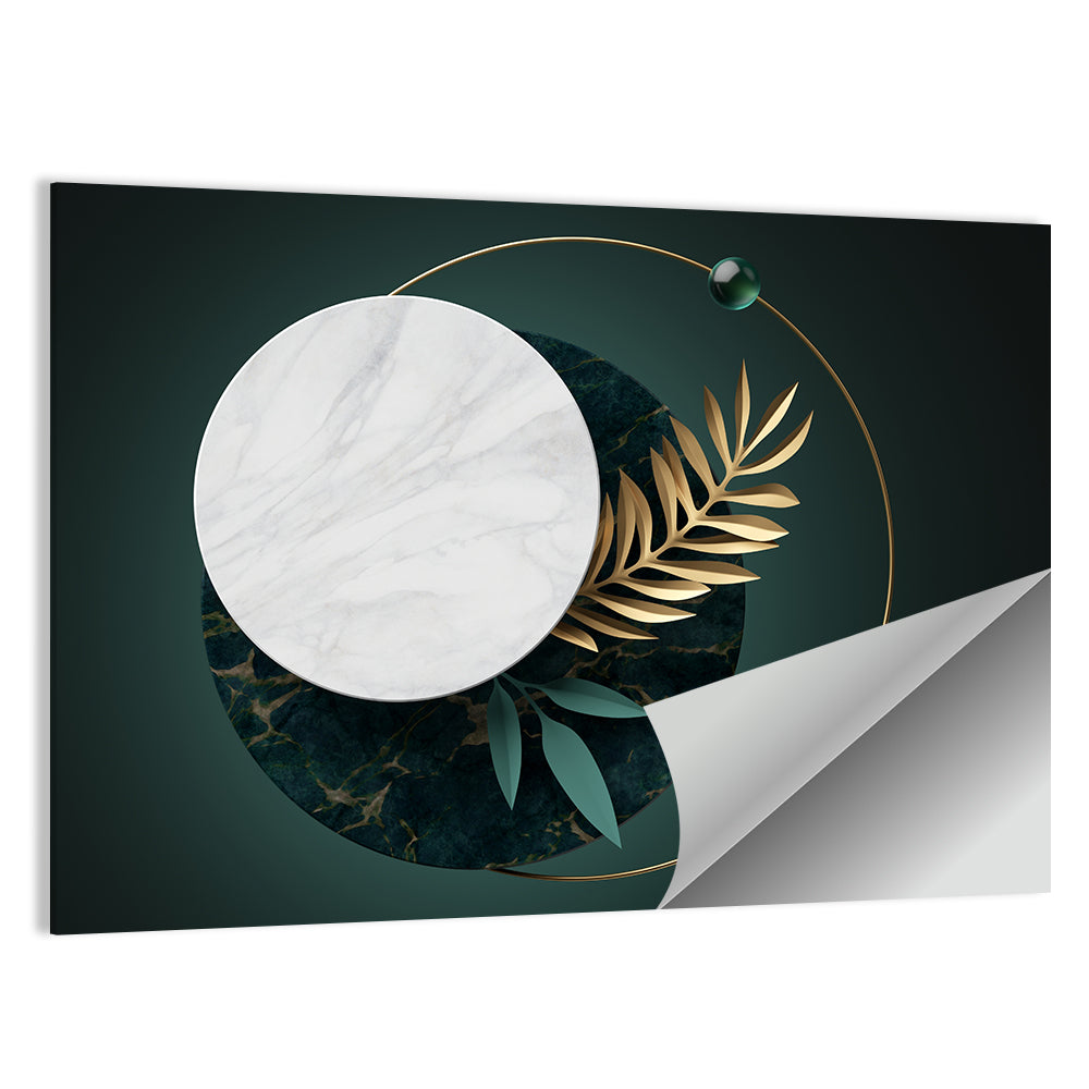 3d Palm Leaf Textured Composition Wall Art