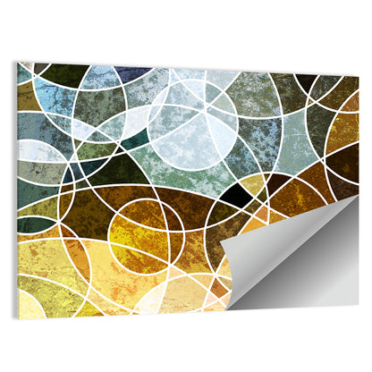 Weathered Geometric Mosaic Wall Art