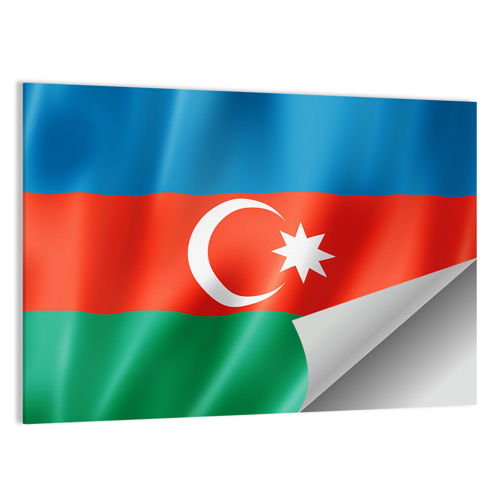 Azerbaijan Flag Wall Art