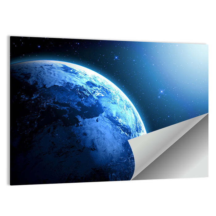 Planet Earth in Space Wall Art as a poster print
