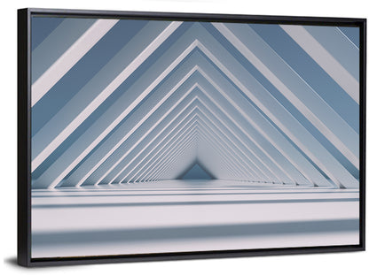 Blue Triangular Tunnel Wall Art