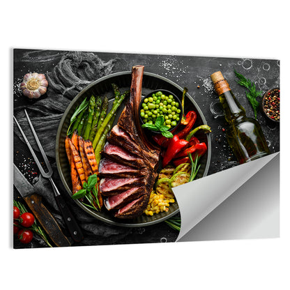 Tomahawk Steak in Cast Iron Pan Wall Art