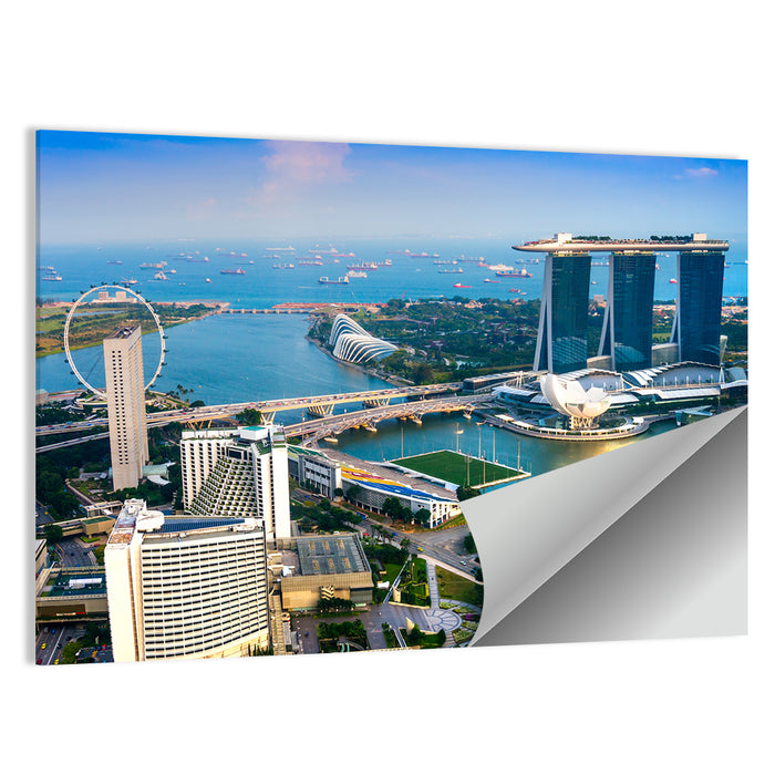 Marina Bay Sunset Skyline Wall Art as a poster print