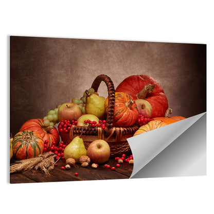 Autumn Harvest Still Life Wall Art