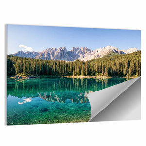 Karer Lake At The Dolomites In Italy Wall Art