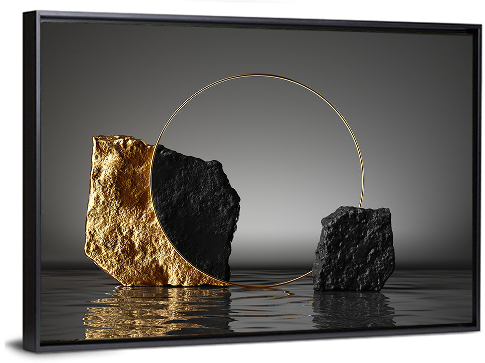 Golden Cobblestone Ring Wall Art