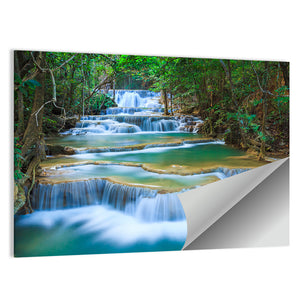 Deep Forest Waterfall In Kanchanaburi Wall Art