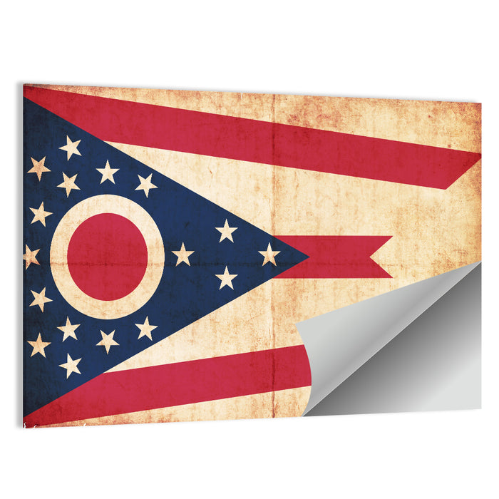 Ohio State Swallowtail Flag Wall Art as a poster print
