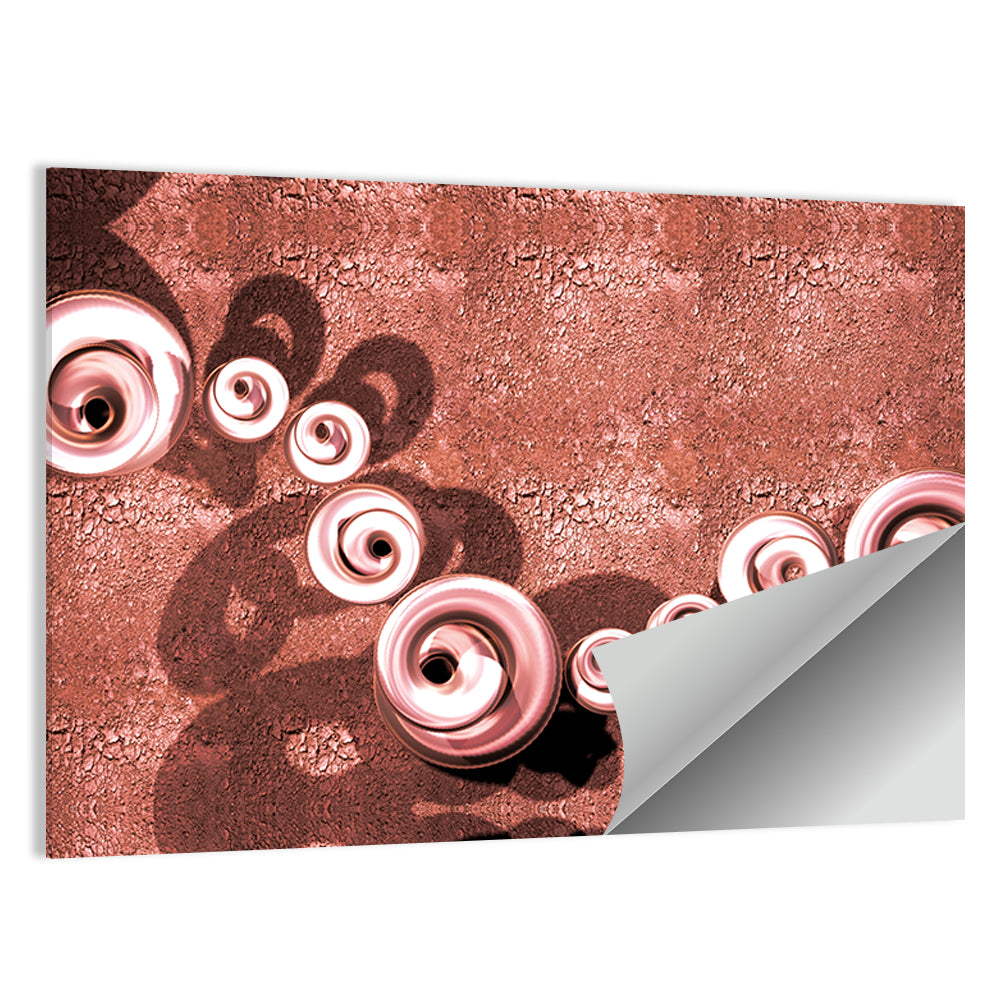 Spiral Copper Spheres Wall Art