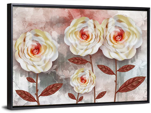 Rose Flower Illustration Wall Art