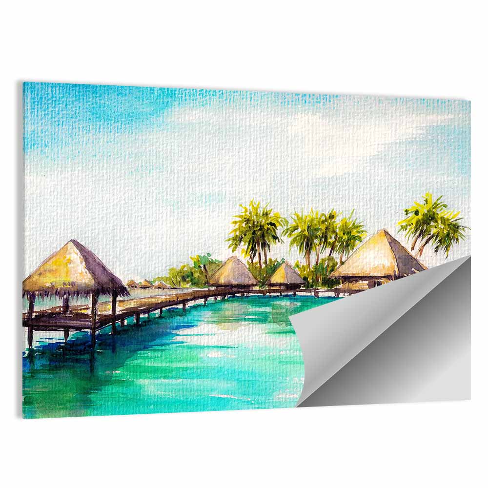 Overwater Bungalows Wall Art
