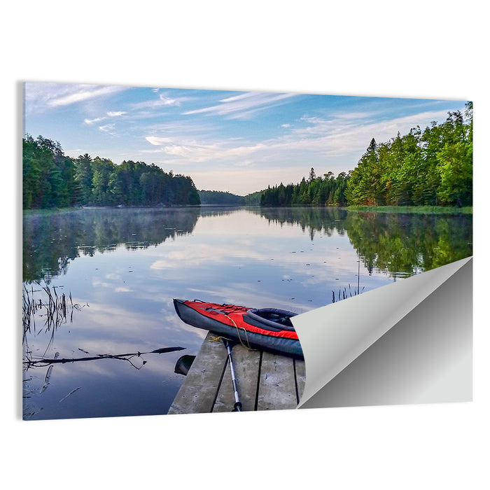 Red Kayak at Lake Kabetogama Wall Art as a poster print