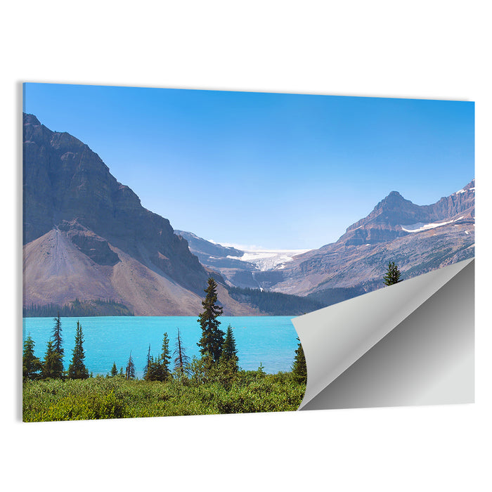 Bow Lake Turquoise Waters Wall Art as a poster print