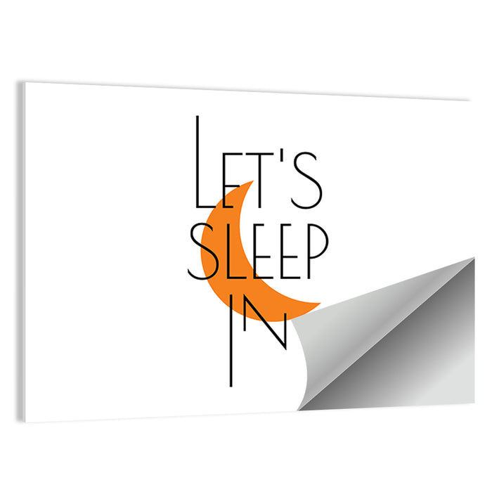 Let’s Step in Crescent Moon Quote Wall Art as a poster print