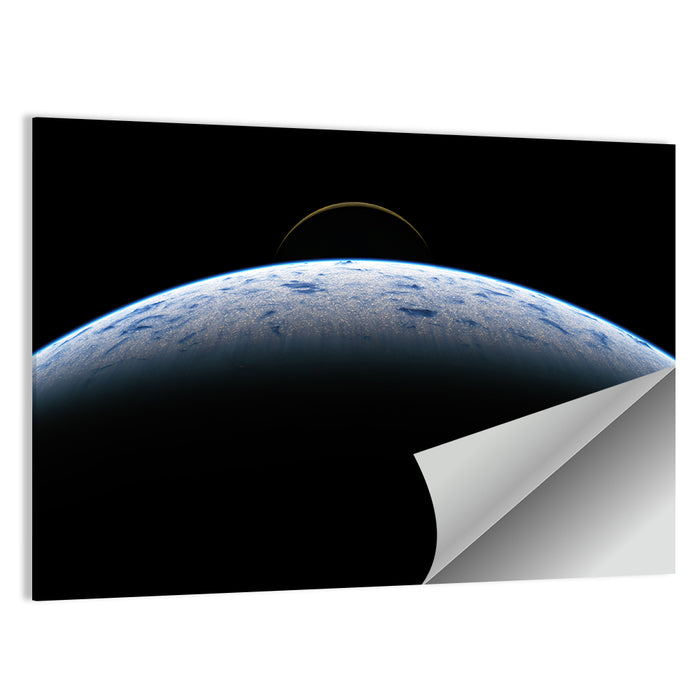 Earth and Moon from Orbit Wall Art as a poster print