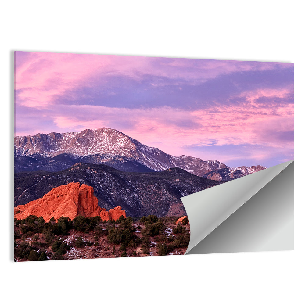 Pikes Peak at Purple Dusk Wall Art