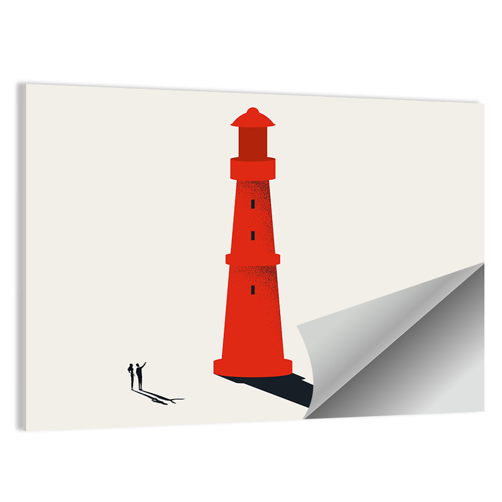Red Lighthouse Vision Wall Art