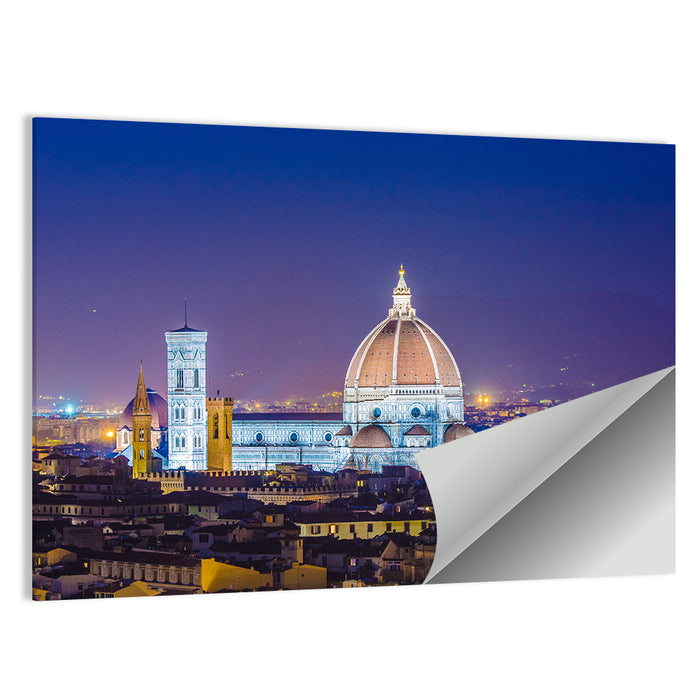 Florence Night Skyline Wall Art as a poster print